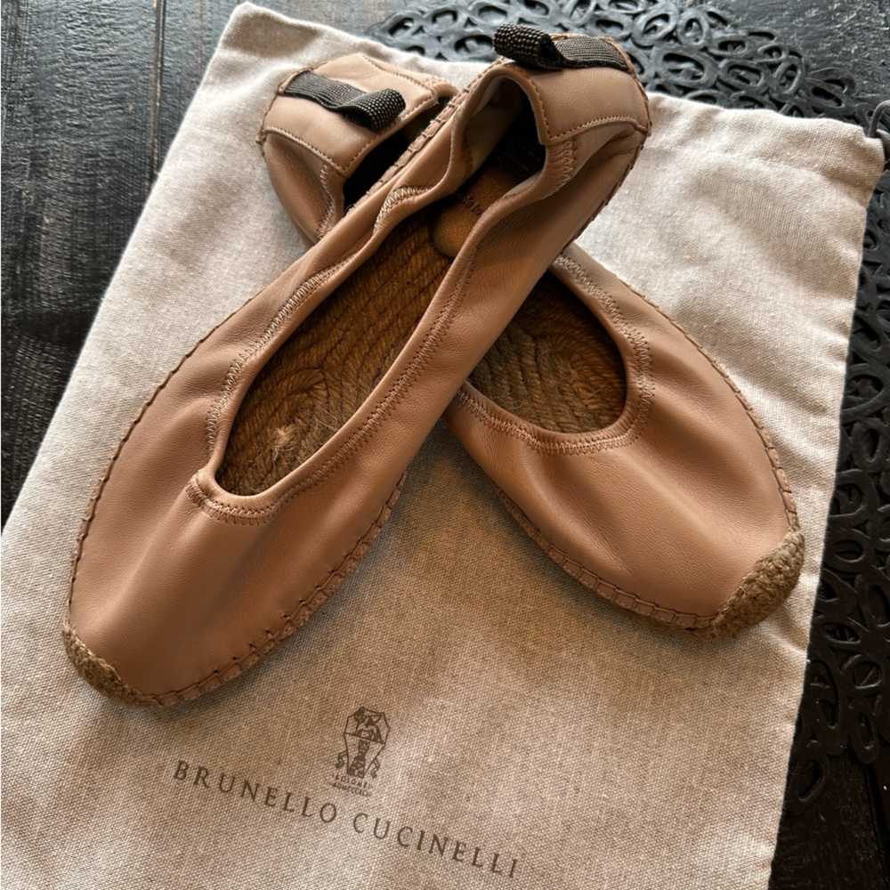 Brunello Cuccinelli pink leather espadrilles, brand new without tags